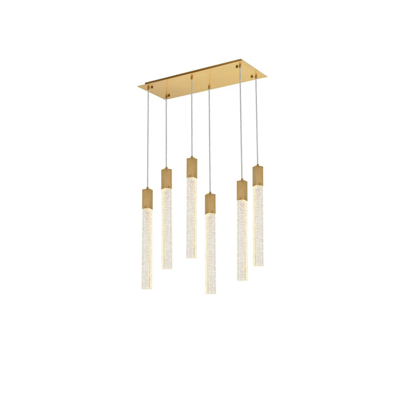 Elegant Lighting Indoor Modern Home Decorative Bright Ceiling Light Weston 6 Lights Pendant In Satin Gold